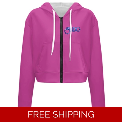 Custom Ladies Long Sleeve Cropped Hoodie Le Studio